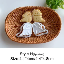 Adorable Bear Fondant Cake Mold and Cookie Cutters for Kids' Baking and Decorating (H 2pcs set)
