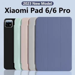 For Xiaomi Pad 5 6 Case for mi pad 6 5 5 Pro Case Mi Pad 6 Case Auto Wake up and Sleep Silicone Cover Funda Support Charging