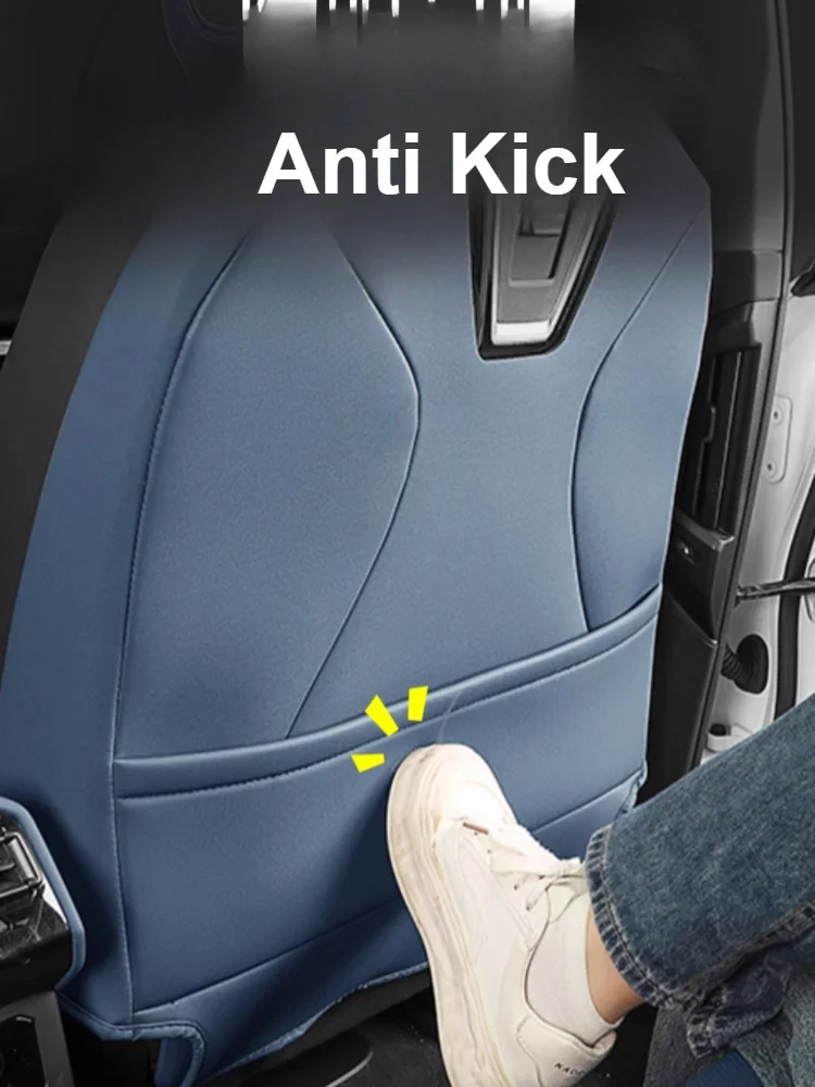 Car Seat Back Anti Kick Pad for BMW 5 Series i5 G60 Leather Full/Half Wrapped Seat Protector Auto Interior Accessories