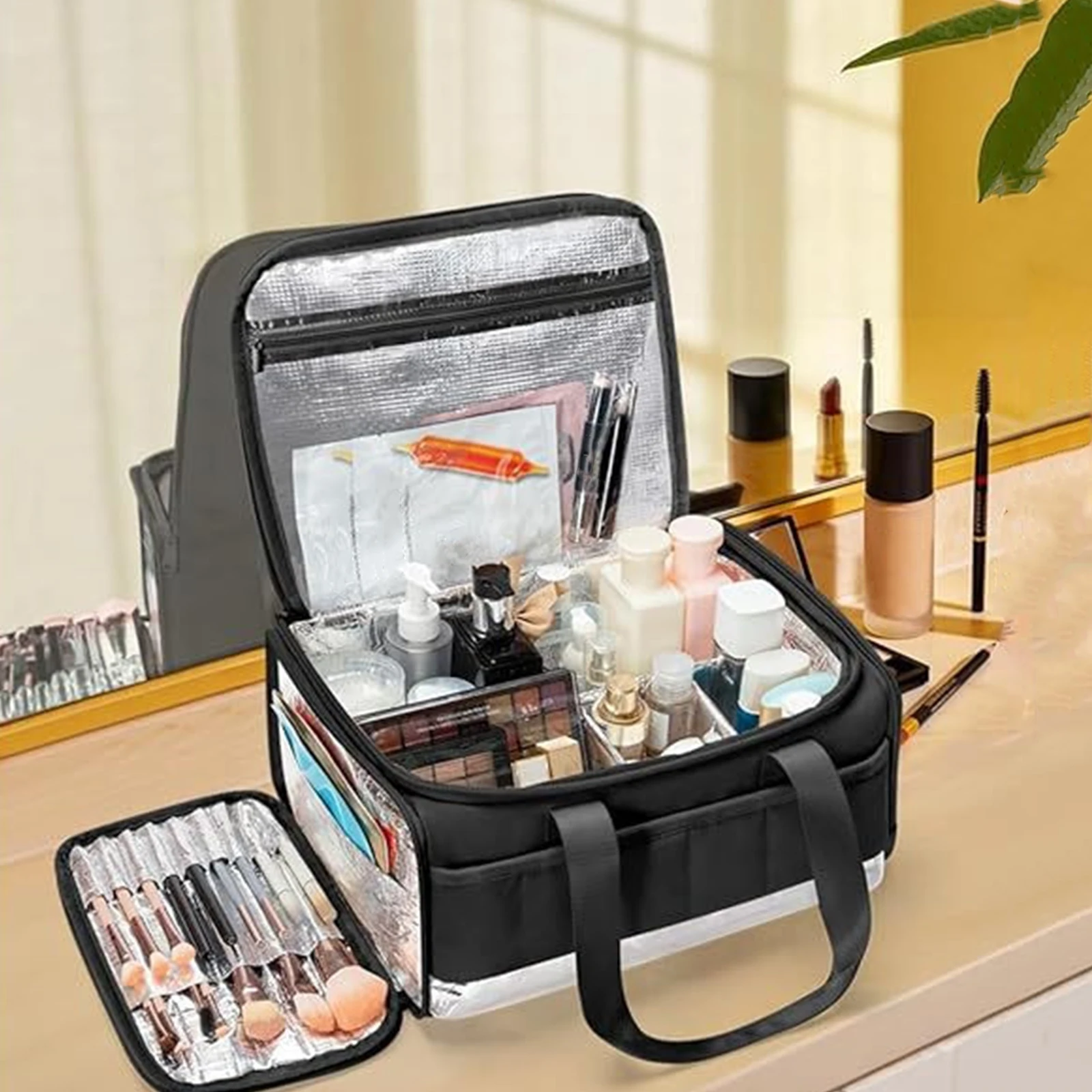 아크릴 페인트 정리함, 60병(2온스) 수납 가능, 어깨끈과 손잡이가 있는 미술용품 휴대 가방, 예술가에게 이상적