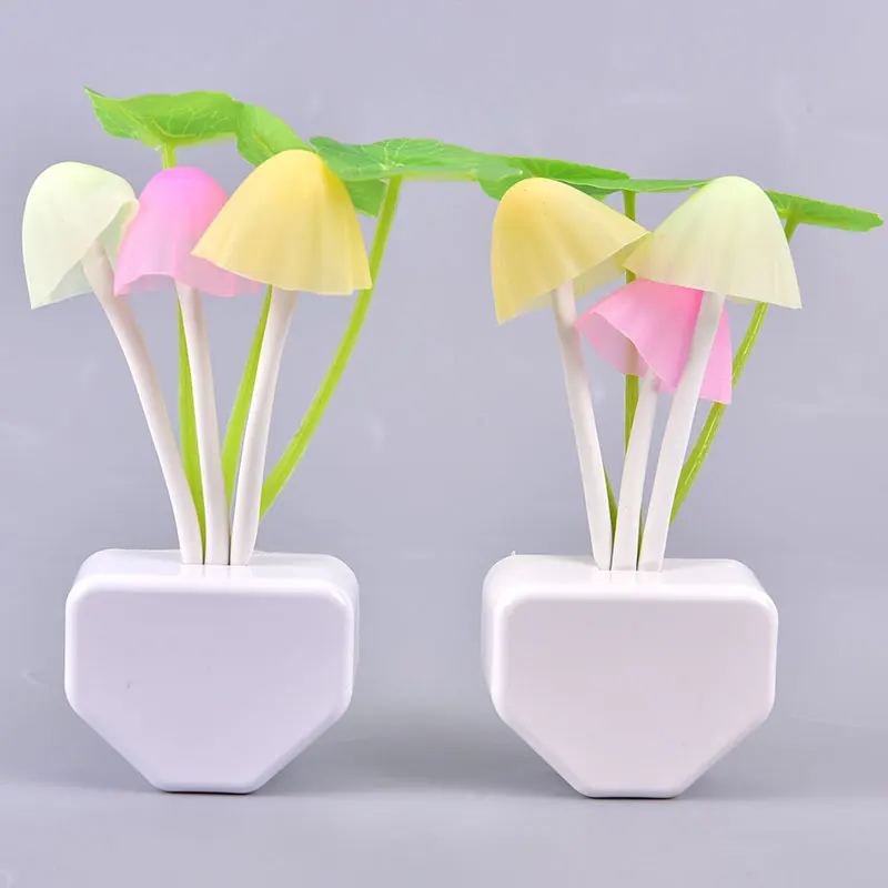 

Night Light Changing Dusk To Dawn Sensor LED Night Lights Flower Mushroom Lamp Bedroom Babyroom Lamps For Kids Gifts Home Decor