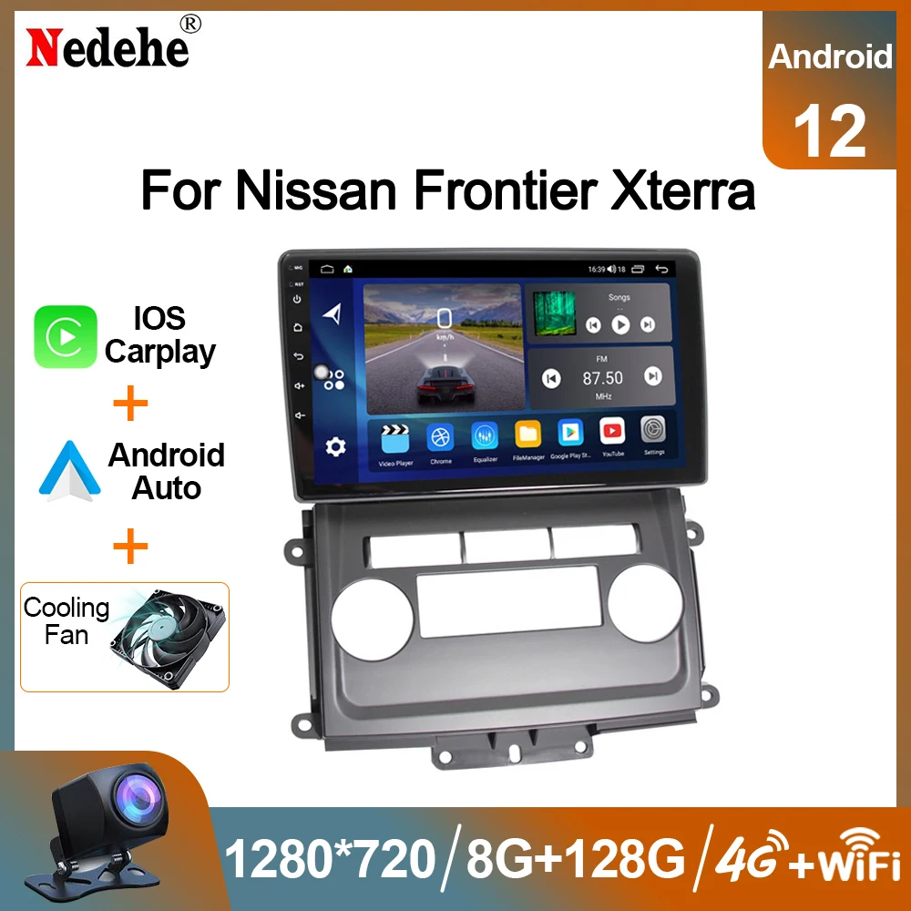 

Автомобильный радиоприемник, стерео Android 12 для Nissan Frontier Xterra 2009-2012, мультимедийный видеоплеер 2 Din, Автомобильный GPS, головное устройство Carplay DSP