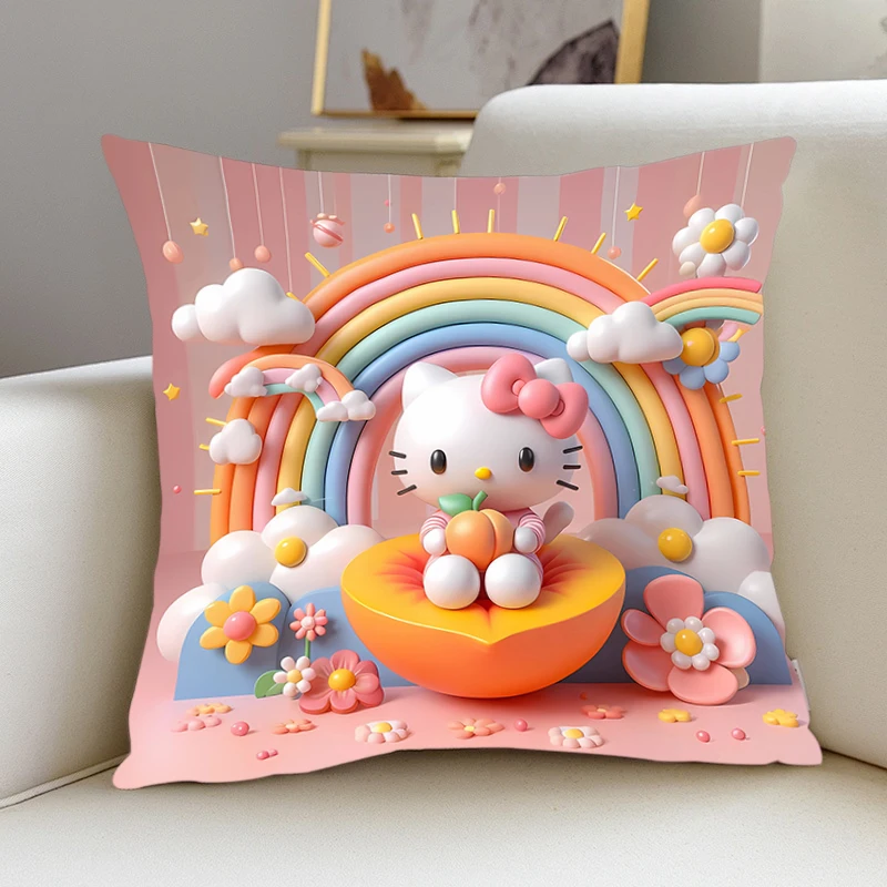 

Pillow Cover Hello Kitty Birthday Wedding Gifts 50x50 Cushions Covers Dakimakura Throw Pillows iving room Pillowcase Girl gift