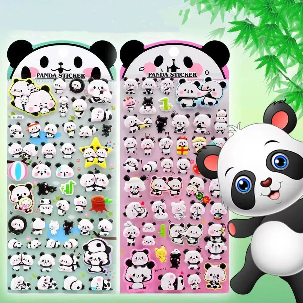 1 Sheet 3D Puffy Animal Stickers Kids Children Cute Kawaii Panda Sticker Toys Decoration for Stationery Scrapbooking Laptop 19style computer reference keyboard shortcut adhesive sticker for windows pc laptop for macbook for lightroom cheat sheet sticke