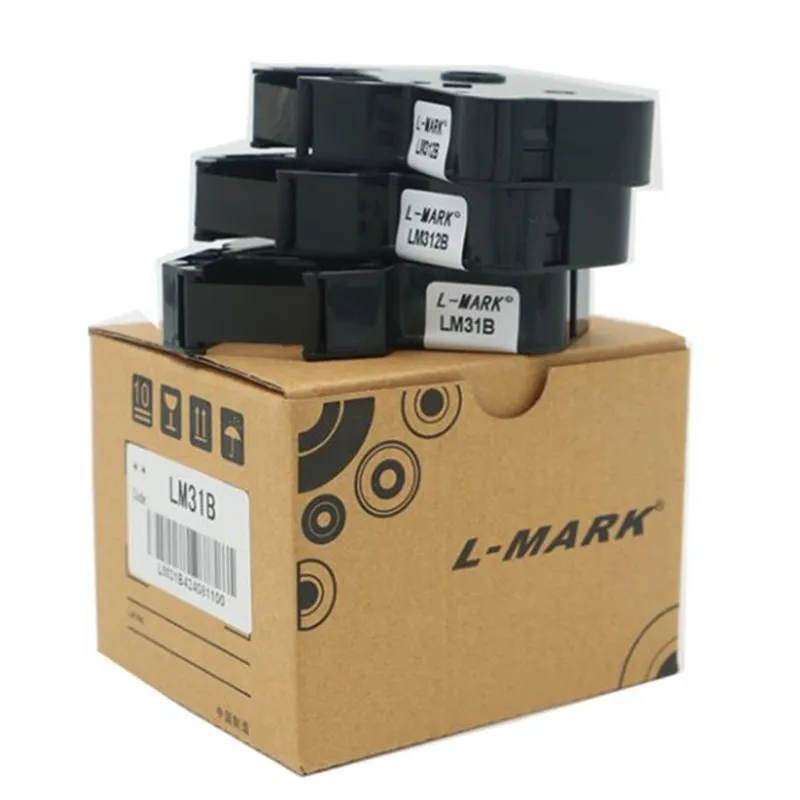 Fita de Tinta Cassete Lm631b Lm55b Lk100b Lm33b Lm31b Lm312b Cartucho Preto para Impressora de Identificação de Cabo Lk320lk-340plk-350lk-360 - Imagem 4