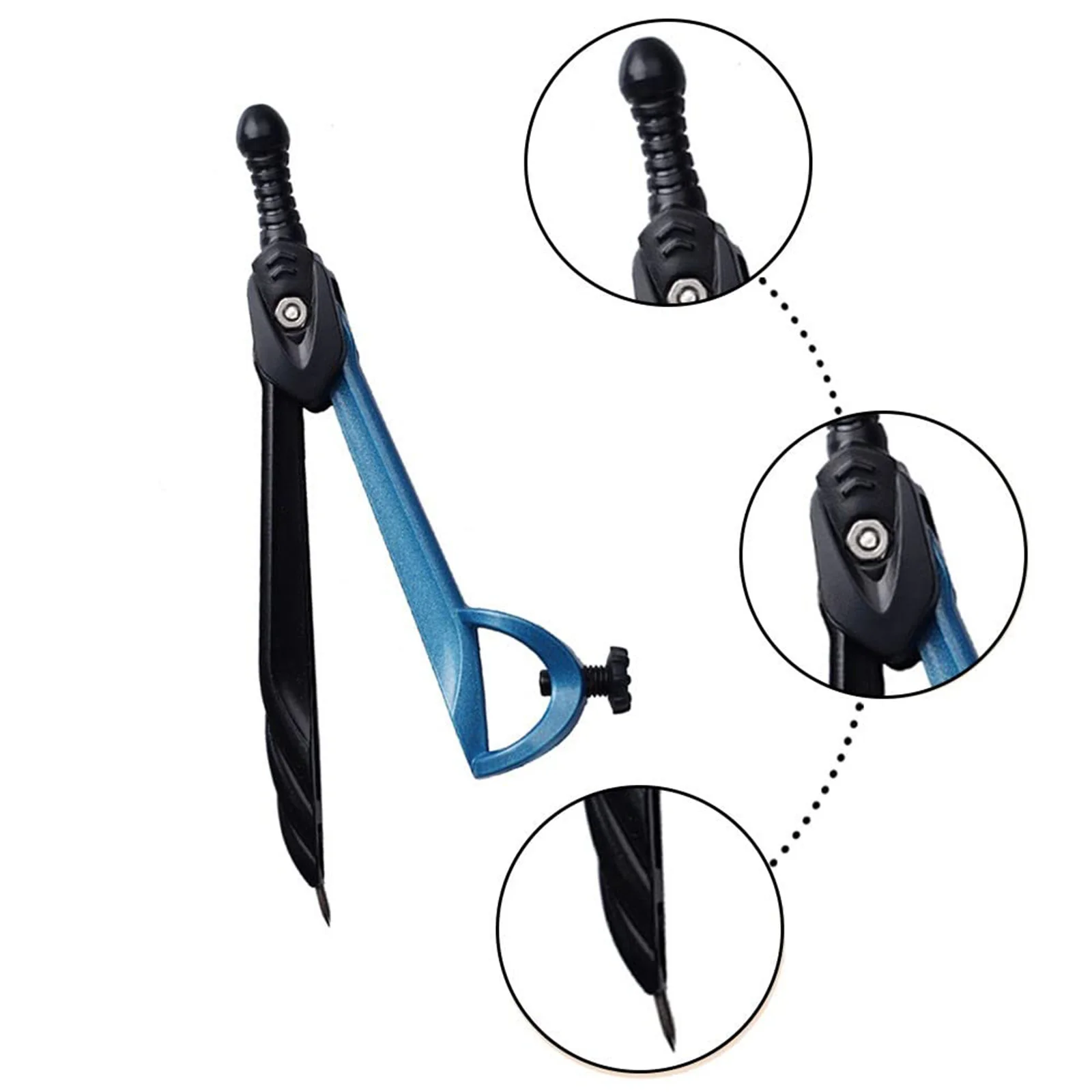 나침반 각도기 세트 정확한 전문가용 조절식 연필꽂이 수학 기하학 드로잉 목공 학생 학교 용품