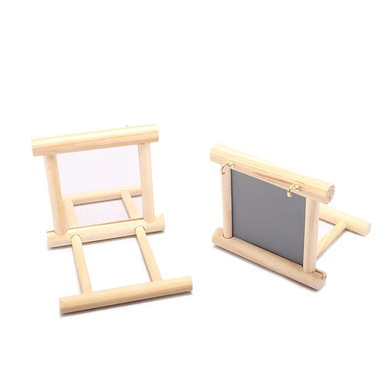 Bird parrot toy supplies wooden cloud ladder climbing jumping platform ladder pet supplies mirror stand bird rack