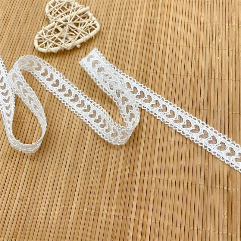 

Кружевная отделка венецианские сердца, полиэстеровое кружево для рукоделия, шитья, Кукольное платье, костюм «сделай сам», свадебная вуаль, чокер, 19 ярдов