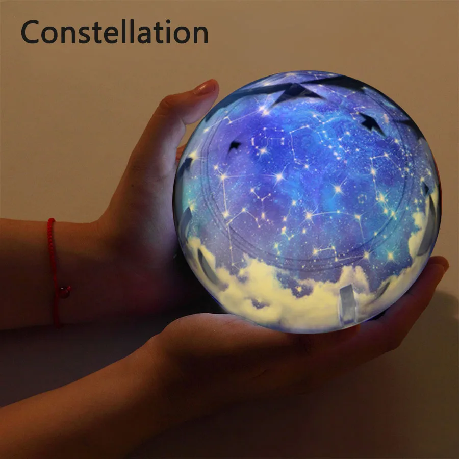 red night light Desk Lamps Birthday Light Star Anime Room Decoration Led Lights Lamp Luces Discoteca Bedroom Humidifier LED Galaxy Projector 5v nursery night light