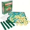 1PCS, English Scrabble Solitaire, Alphabet Chess, Alphabet Scrabble, Jigsaw Board Game for 2-4 players, board game。 1