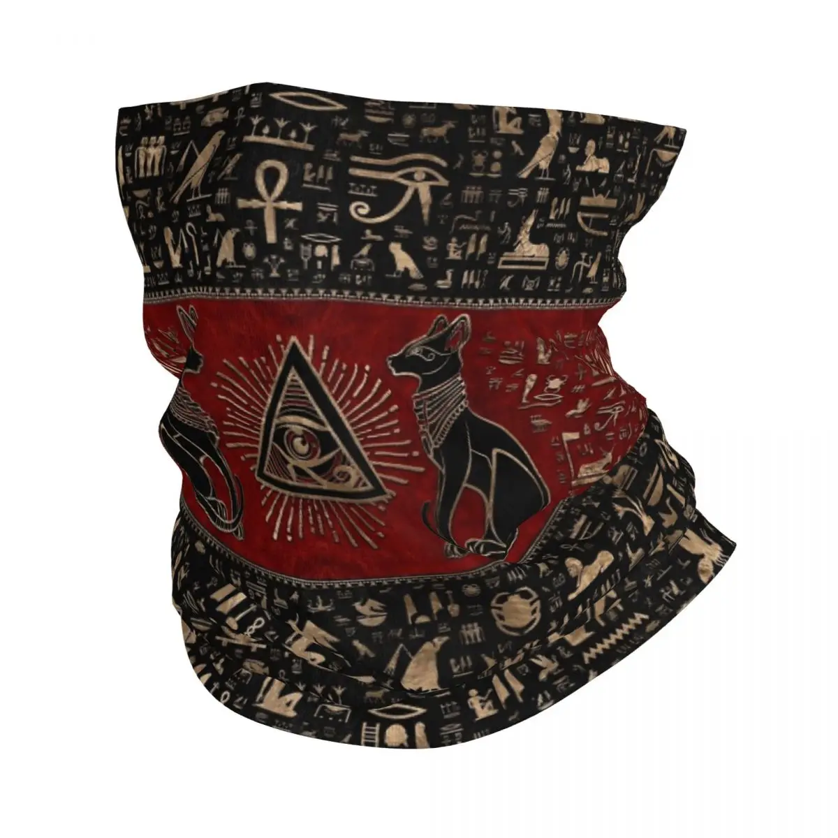 

Egyptian Cats Eye Of Horus Bandana Neck Gaiter Printed Ancient Egypt Wrap Scarf Warm Balaclava Hiking Unisex Adult All Season