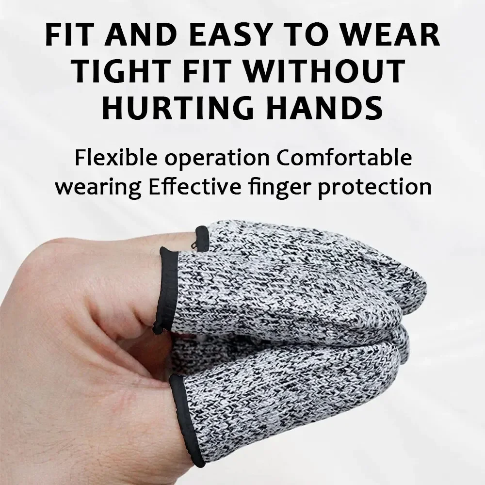 1/10Pcs AntiCut Finger Cover Finger Protector Sleeve Level 5 High-Strength Safety Flexible Resistant Fingertip Cots for Work DIY anti cut gloves disposable finger covers