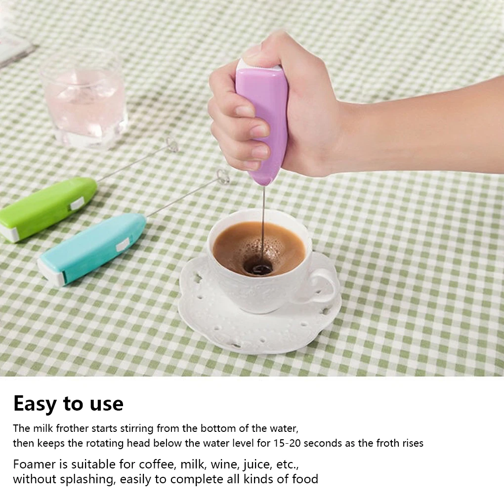 Electric Milk Frother Electric Milk Frother Mixer Portable Handheld Foamer Chocolate Coffee Stirrer Household Blender Kitchen Supplies
