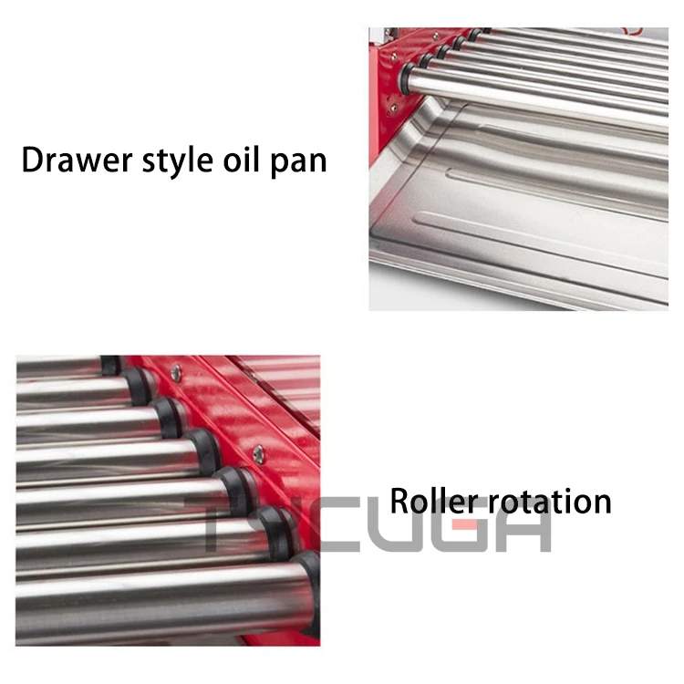 Commercial Automatic 5/7/9 Tubes Sausage Machine Barbecue Machine Hot Dog Skewers Smokeless Non-stick Barbecue Grill Steak 5