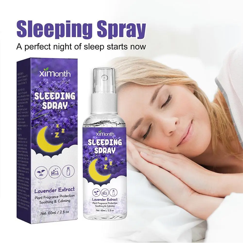 

Lavender Sleeping Spray 60ml Aromatherapy Sleep Pillow Mist Relieve Stress Anxiety Essential Oil Aid Fast Sleep Spray