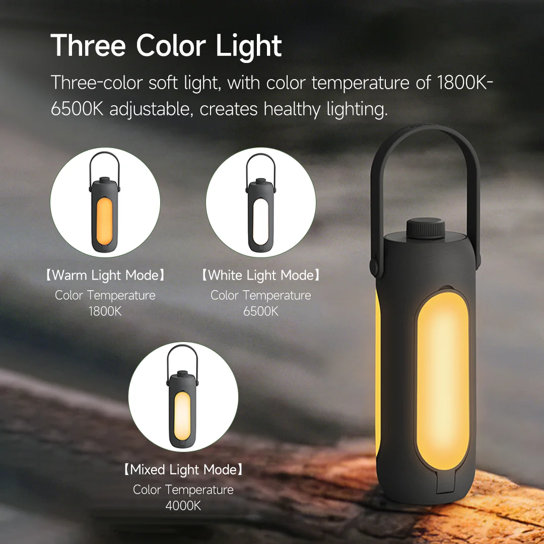 Multifunctional Camping Lamp 3 Color Light Stepless Dimming 10000mAh Large Capacity Deployable Lampshade night light camping lamp