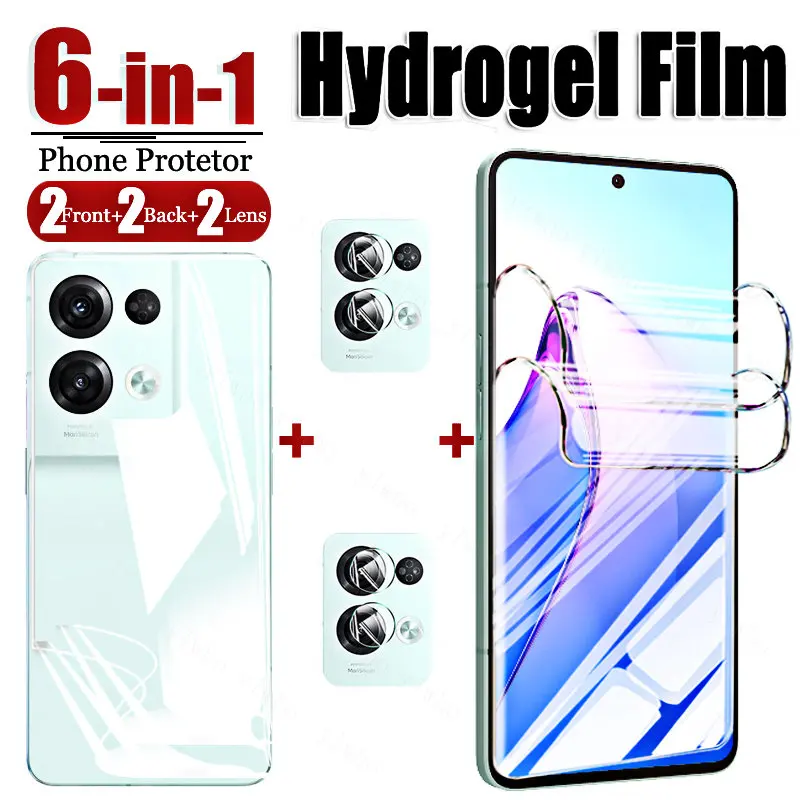 Hydrogel Back Glass Per Oppo Reno 8 Pro Plus 7 Pro 5G Camera Lens Film 9H Clear Screen Protector Per Oppo Reno 8 Pro Plus Glass