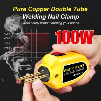 100W Plastic Welding Machine – Hot Stapler Plastic Welder Gun with 200 Staples for Car Bumper Repair 1