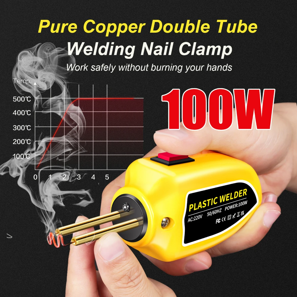 100W Plastic Welding Machine Plastic Welder Gun 200pcs Hot Stapler
