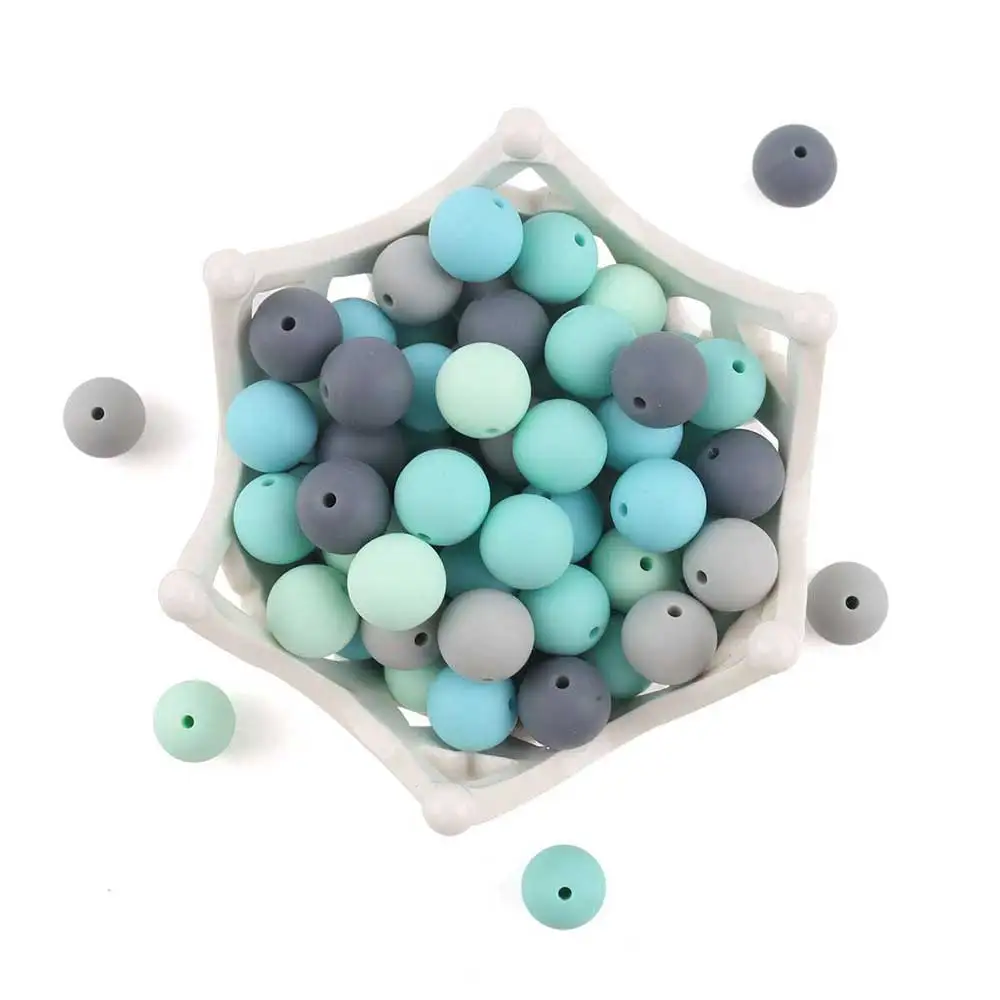Silicone Wholesale--Mix & Match--12mm Bulk Silicone Beads--100