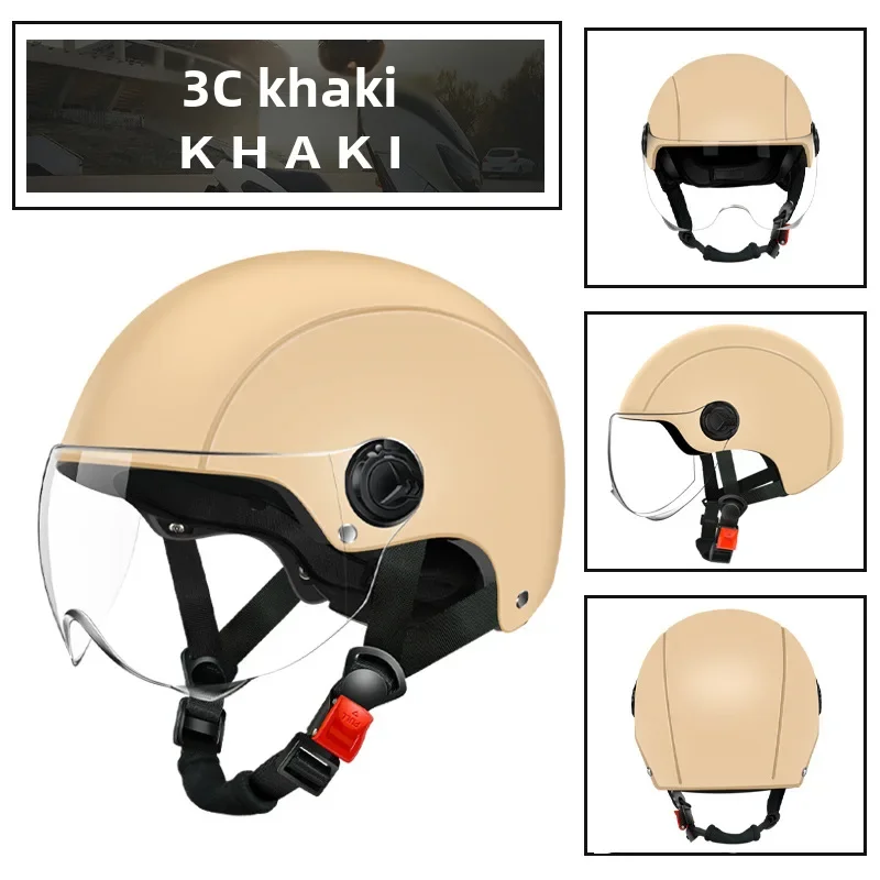 thumbnail image 1 of Casco de bicicleta eléctrica universal para hombre y mujer, protección solar de verano, medio casco, gorra de seguridad para motocicleta para las cuatro estaciones, 1 of 5