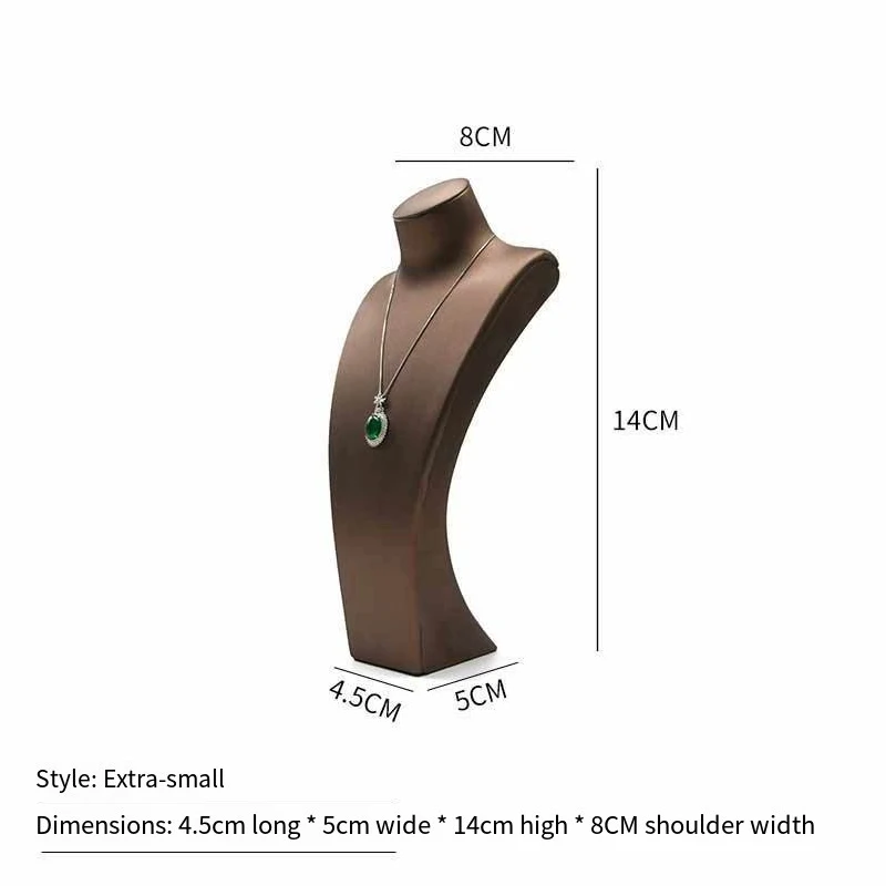 Luxurious PU Leather Jewelry Display Stand - Elegant Necklace Pendant Holder for Showcases and Photo Props