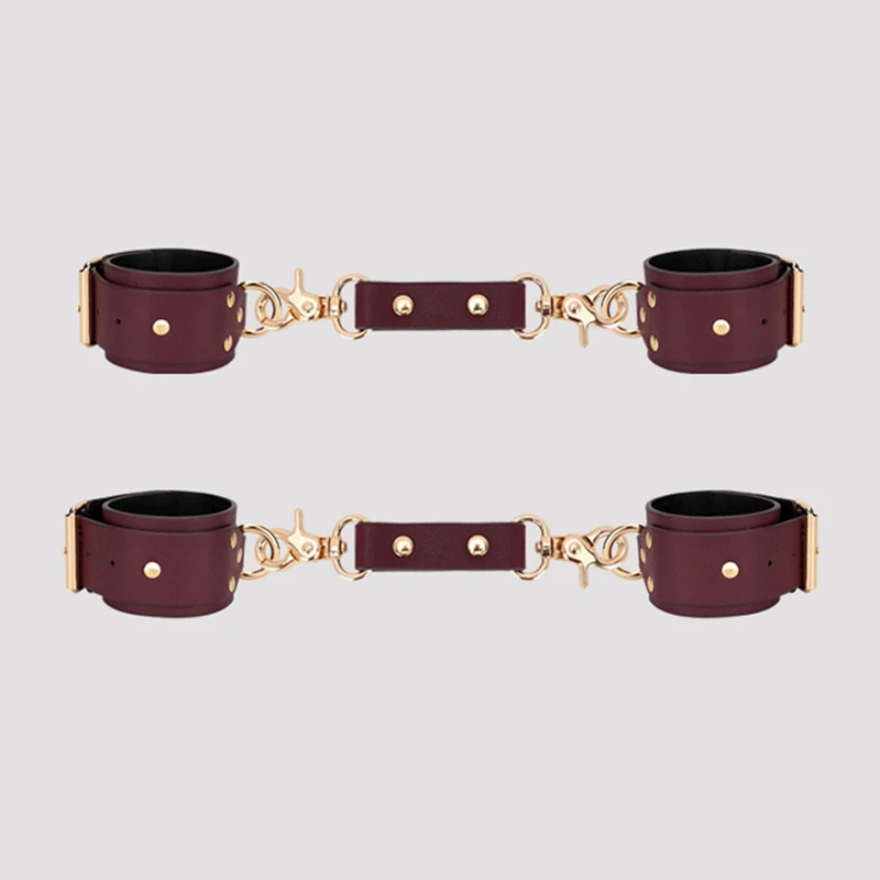 Thierry BDSM Bondage Restraint Kits Handcuffs Collar Wrist Ankle Thigh cuffs Waist Belt Cross Buckle Sex Toys For Adult Games 5 Thierry BDSM Bondage Restraint Kits Handcuffs Collar Wrist Ankle Thigh cuffs Waist Belt Cross Buckle Sex Toys For Adult Games 5