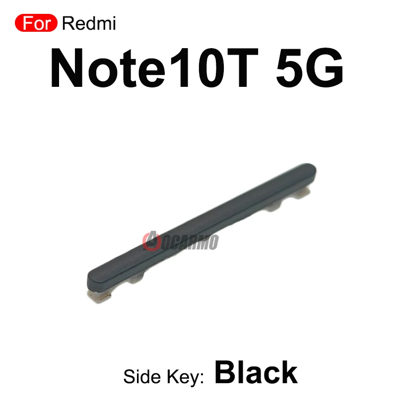 1Pcs 블랙 블루 실버 그린 볼륨 버튼 Redmi Note 10T 5G 용 사이드 키 교체 부품