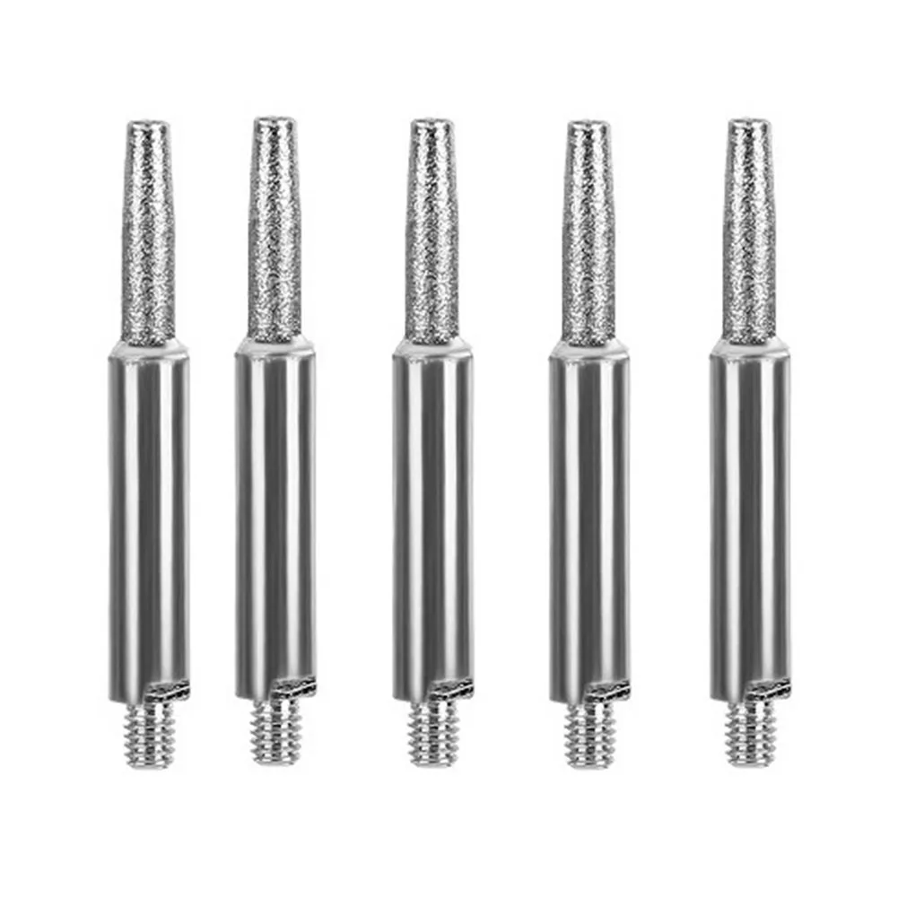 5 шт. Циліндрична точилка для бензопили з алмазним покриттям 4/4,8/5,5 мм шліфувальна головка для ручного шатуна для заточування ланцюга бензопили