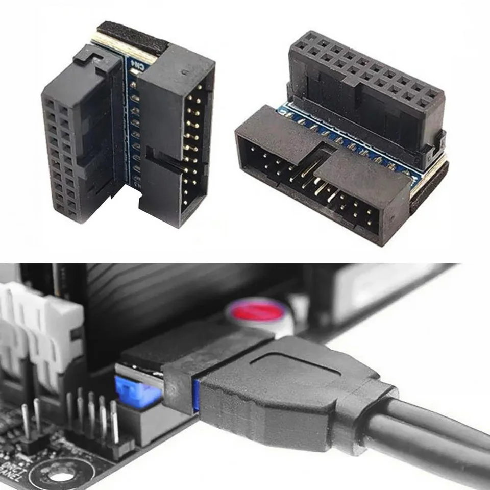 Adattatore USB 3.0 A 90 Gradi Per Scheda Madre - Connettore Maschio/Femmina 19-20 Pin - Alta Velocità 5Gbps Adattatore Scheda Madre - Foto 9