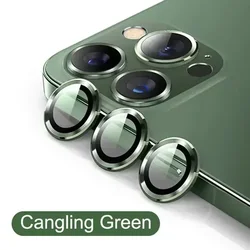 Premium Metal Lens Protector Glass - Triple Pack for Enhanced Back Camera Protection (Dark Green)