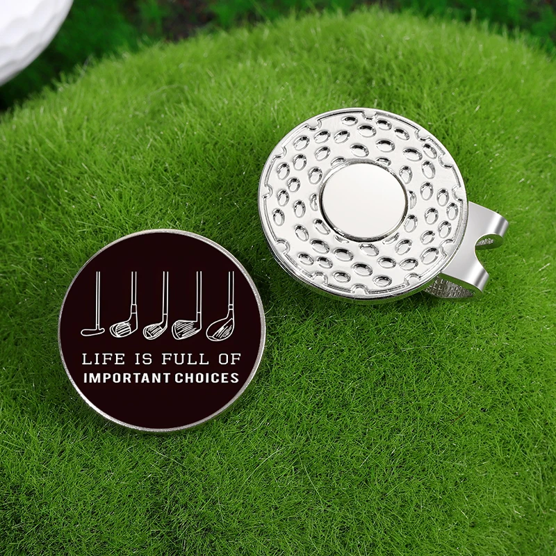 Golf Club Cartoon Pattern Golf Ball Marker Hat Clip Magnetic Hat Clips Accessories Jewelry Gift For Golfer Birthday golf ball mark,golf hat clip