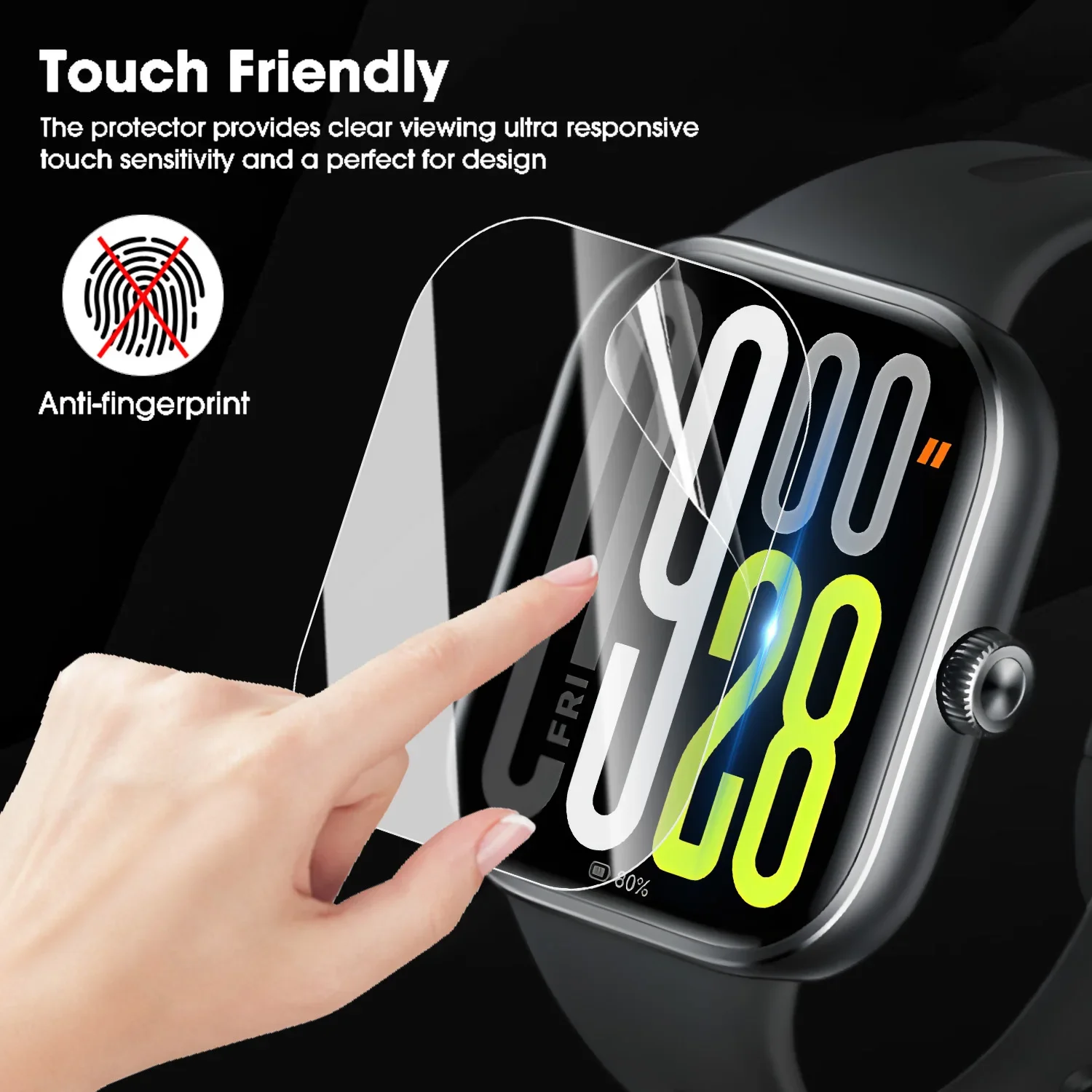 Hydrogel Clear Screen Protector for Smartwatches - Pack of 1-5 Pieces