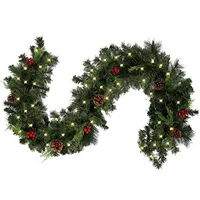 2.7/1.8M Christmas Artificial Green Garland Wreath Xmas Home Party DIY Christmas Decoration Pine Tree Rattan Hanging Decoration