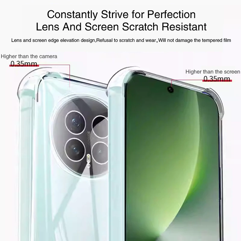 Luxury Airbag TPU Soft Silicone Crystal Clear Phone Case