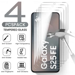 Enhanced Protection Set: 4 - Piece Clear Tempered Glass Full - Cover Screen Protector - Samsung S25 FE (4Pieces)