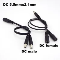 2 WAY DC Power ADAPTER CABLE 5.5 มม.x 2.1 มม.1 ชาย 2 หญิง 2 ชาย Splitter CONNECTOR ปลั๊กขยายสําหรับกล้องวงจรปิด LED Strip LIGHT K5 1