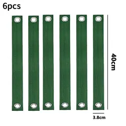 Hurricane - Resistant Tree Support Kit with Fixed Nylon Straps - Set of 6 Windbreak Belts for Newly Planted Branches (6pcsgreen)