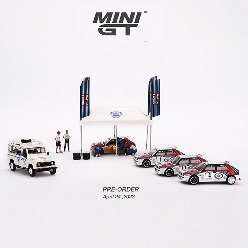

Мини GT 1:64 модель автомобиля Lancia Delta HF, Интегральная Эволюция 1992 ралли монтескарло мартини, гоночный набор из 4 автомобилей