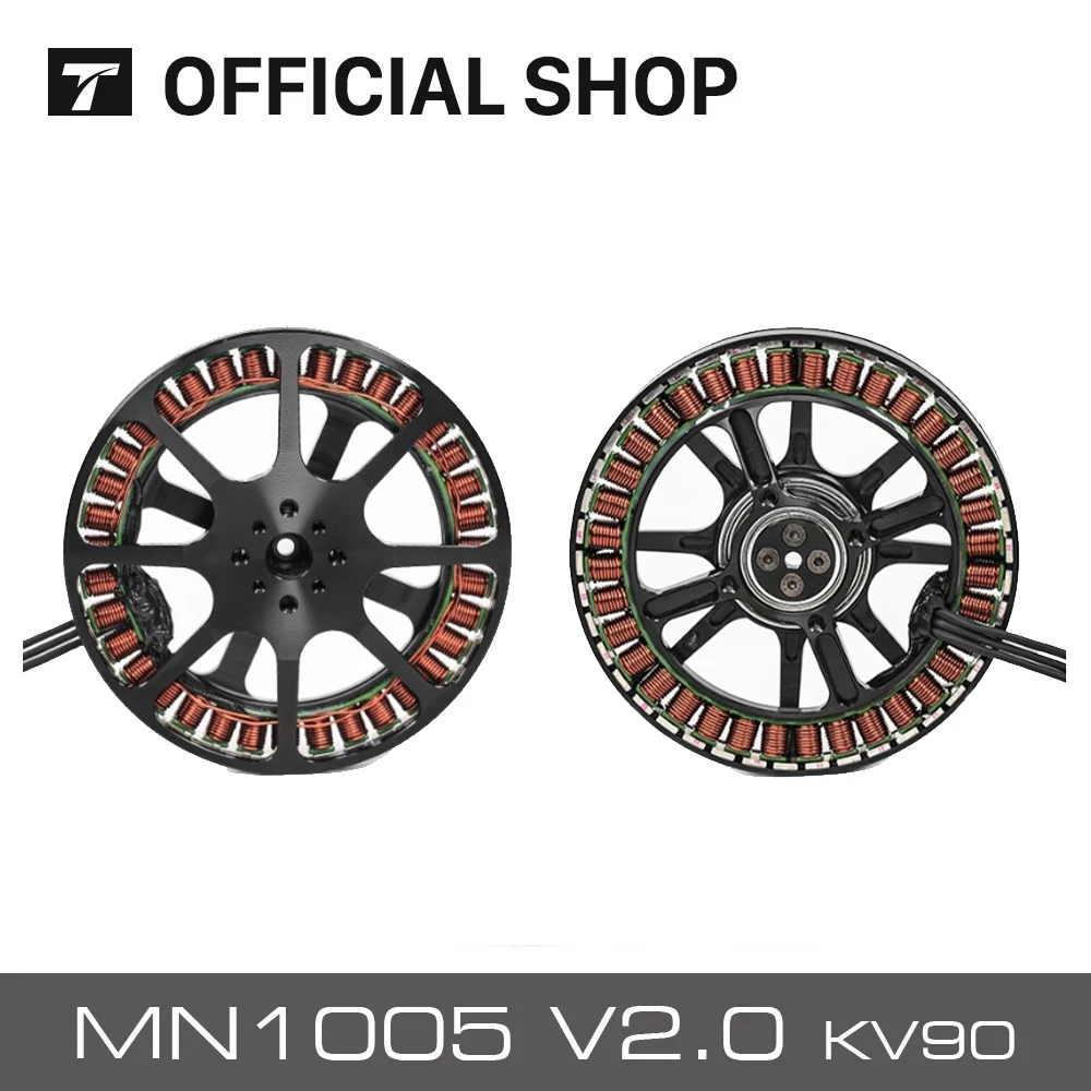 T-MOTOR MN1005 V2.0 KV90 Ultralight aircraft engine big thrust Antigravity 1005 V2.0 Brushless motor 11.5g/W at 3kg