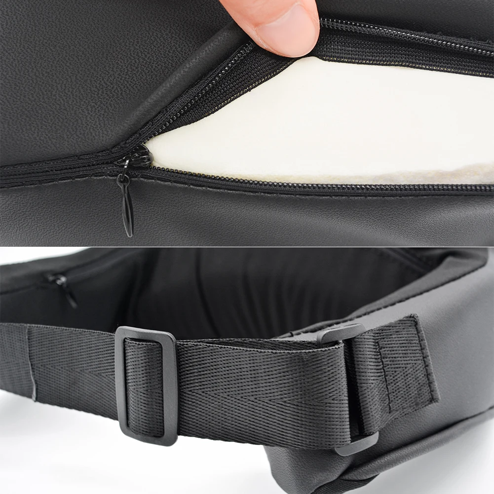PU Leather Car Headrest Memory Foam Car Rest Neck Pillow Back Cushion Auto Seat Neck Rest Waist Supports Set Lumbar Pillows
