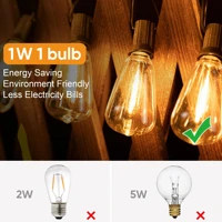 ST38 String Lights Outdoor Garland Connectable Shatterproof Waterproof Plastic LED Bulb Dimmable Patio Garden Decor Fairy Lighst 5