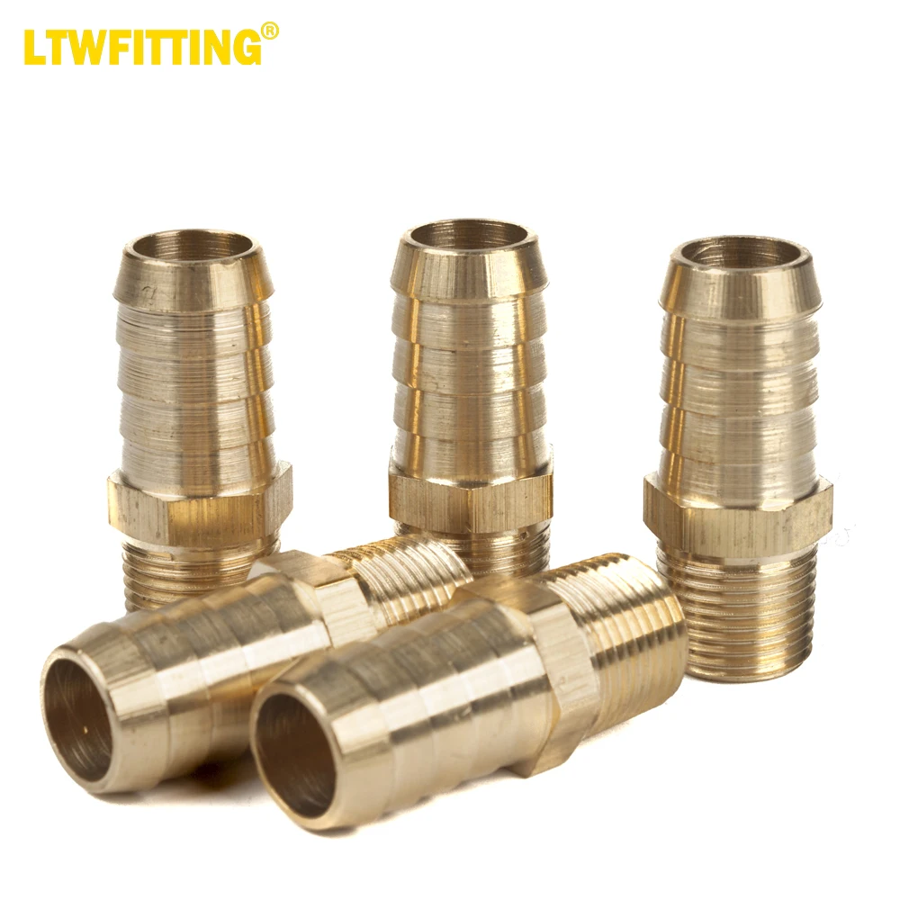 

Латунный штуцер LTWFITTING, штуцер, штуцер, 3,5-дюймовый шланг ID x 3,5-дюймовый Мужской NPT Топливный Газ Вода (комплект из 5)