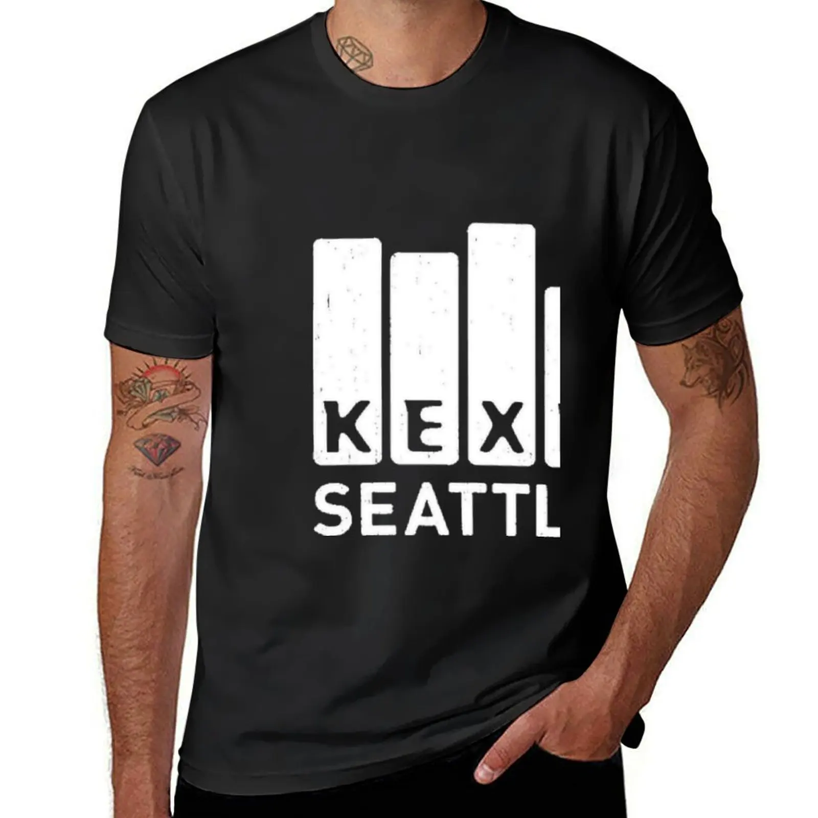 

kexp Essential T-Shirt summer tops quick-drying korean fashion mens graphic t-shirts hip hop