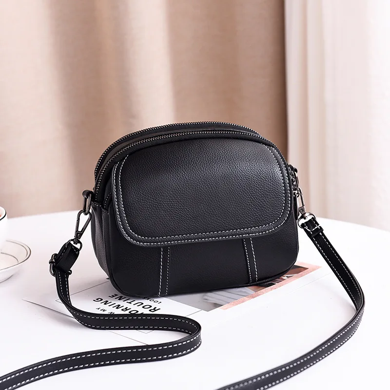 Fashion new women's shoulder bag simple leather messenger bag high quality female phone crossbody bag small handbag
