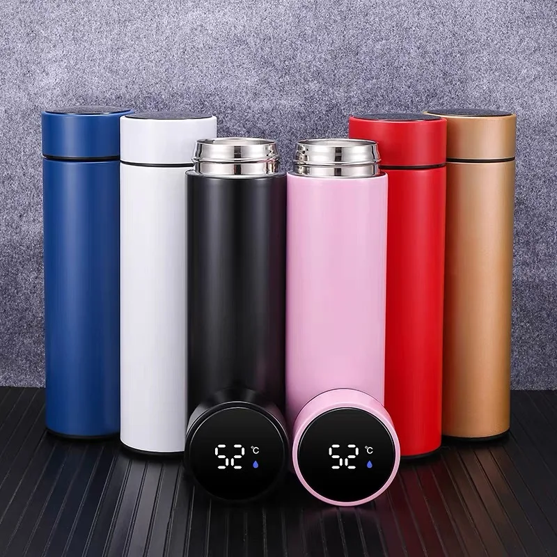 500ML Smart Thermos Water Bottle Stainless Steel Insulation Touch Intelligent Temperature Display Vacuum Flasks Cup Digital Mug
