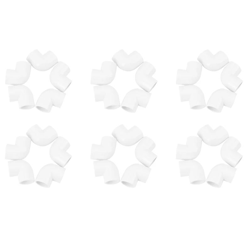 

ABHU 30 Pieces 20Mm Dia 90 Angle Degree Elbow PVC Pipe Fittings Adapter Connector White