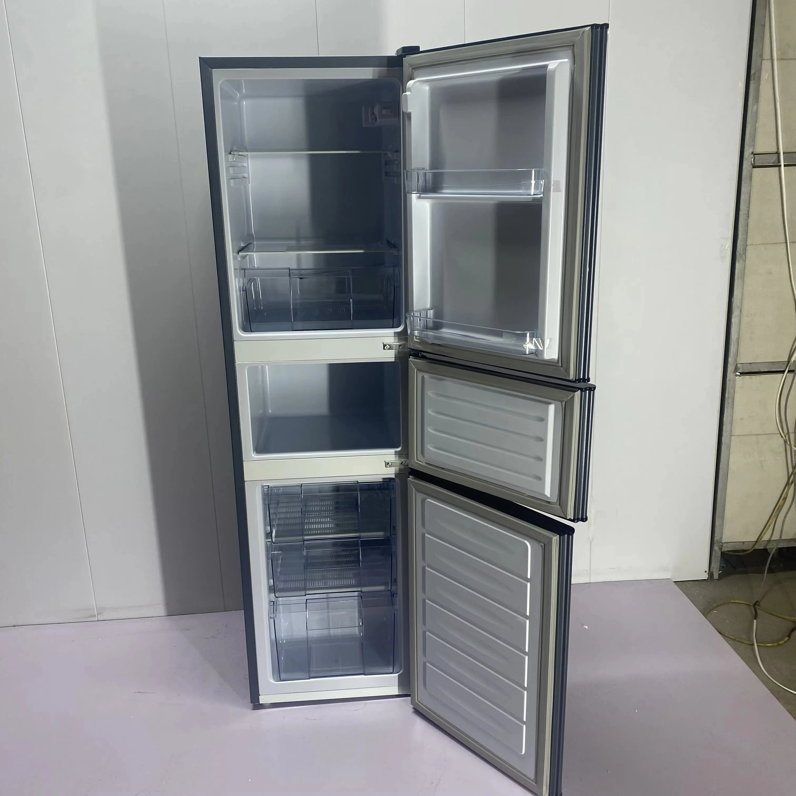 2025 New 3-Door Standing Refrigerator - Electronic Control Home Kitchen Appliance with Advanced Cooling Technology