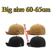 Big Head Size Snapback Embroidery Hat Men 6cm Short Brim HiP Hop Baseball Cap for Male Causal Street Wear Hats Autumn Caps Men 1