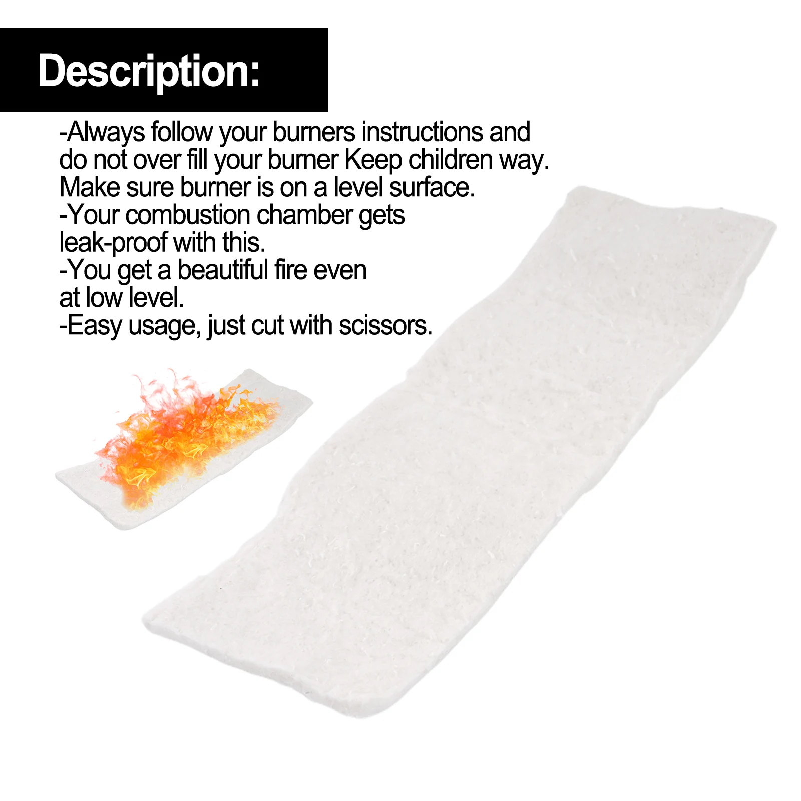 

High Quality Practical Replaceable Brand New Blanket Fireplace 1Pcs CMS Bio-fibres Accessories Increases Safety